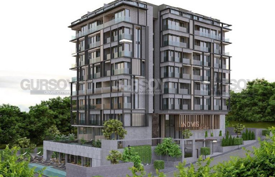 Проект на стадии строительства в 650 метрах от пляжа в Авсалларе, 48 м2-145 м2 в Турции - фото 3