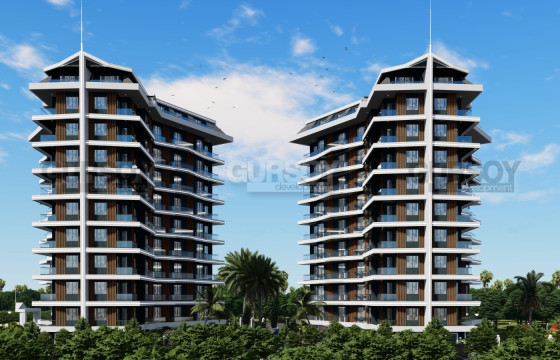 Проект на этапе карандаша в Авсалларе, 60 м2-122 м2 в Турции - фото 3