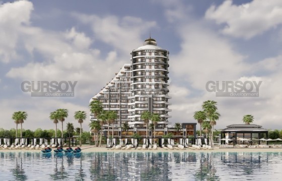 Апартаменты в строящемся комплексе на первой береговой линии, Северный Кипр в Турции - фото 4