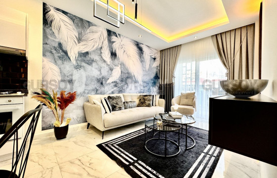 Апартаменты с дизайнерским интерьером 1+1 в Кестеле, 63 м2 в Турции - фото 3