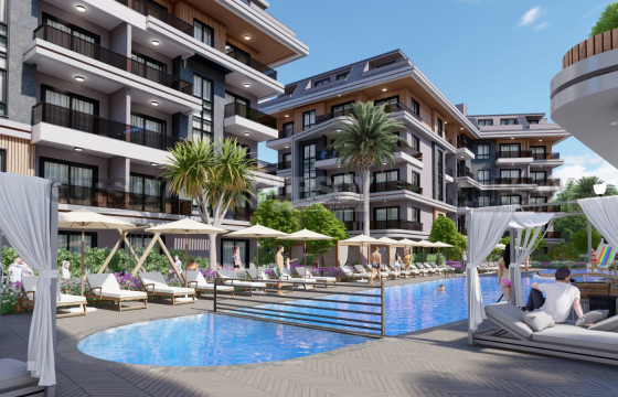 Большой современный  комплекс в престижном районе Оба, 51 м2-172 м2 в Турции - фото 8