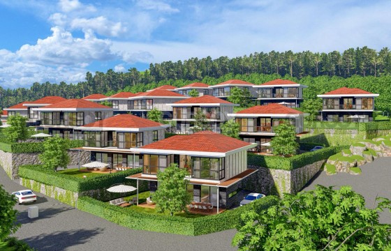 Роскошный проект вилл на этапе строительства в районе Бекташ в Турции - фото 3