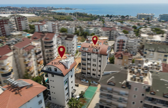 Дуплекс 2+1 с видом на море, 125 кв.м. Авсаллар, Алания. в Турции - фото 12