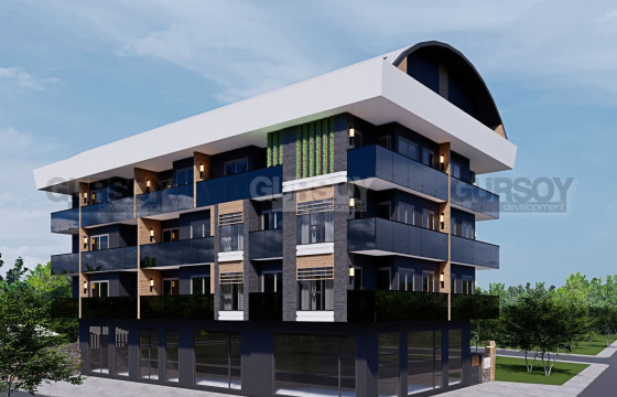 Новый инвестиционный проект на стадии карандаша в 400 метрах от пляжа Клеопатра, 52 м2-105 м2 в Турции - фото 2