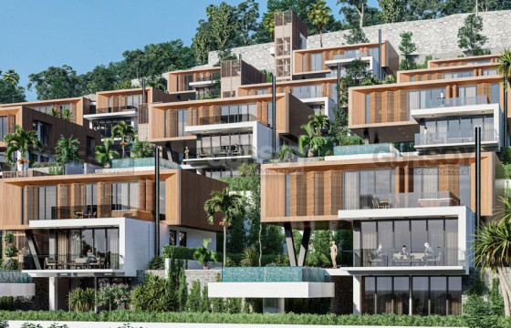 Комплекс вилл на этапе строительства в районе Тепе, 332 м2-605 м2 в Турции - фото 11