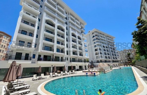 Квартира 1+1 в комплексе — комфорт-класс в престижном районе Клеопатра,подходит для ВНЖ в Турции - фото 1