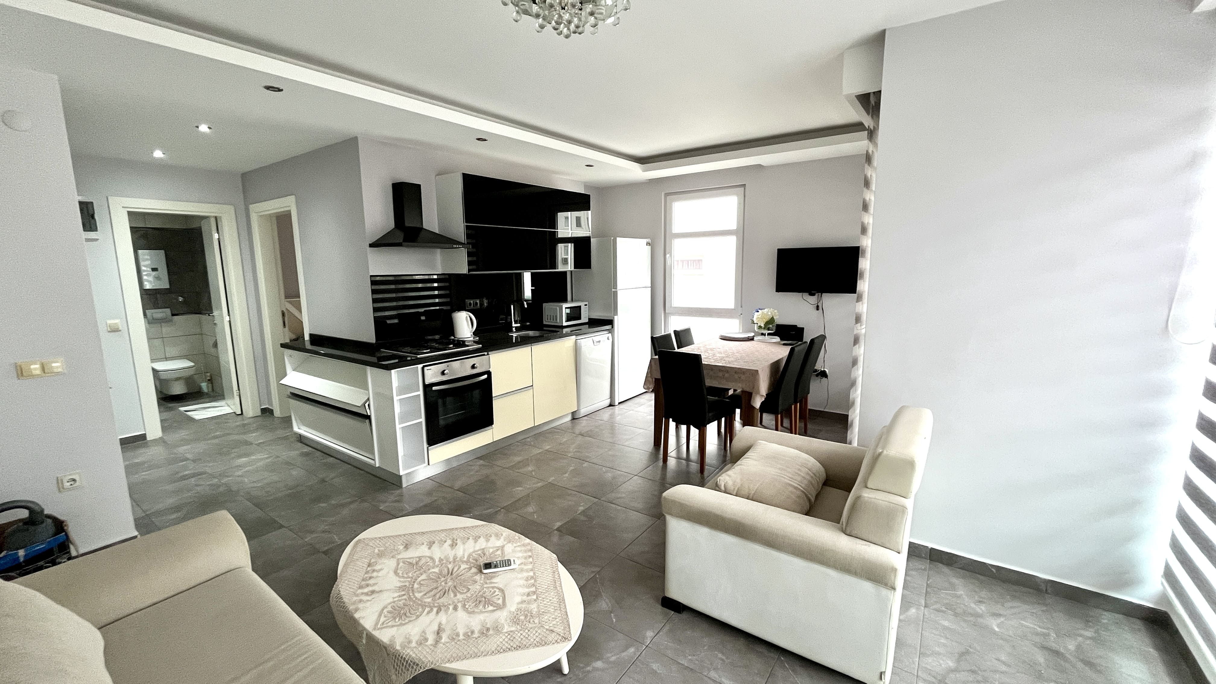 Элегантная квартира 1+1 в Оба, всего 200 метров до моря в Турции - фото 4