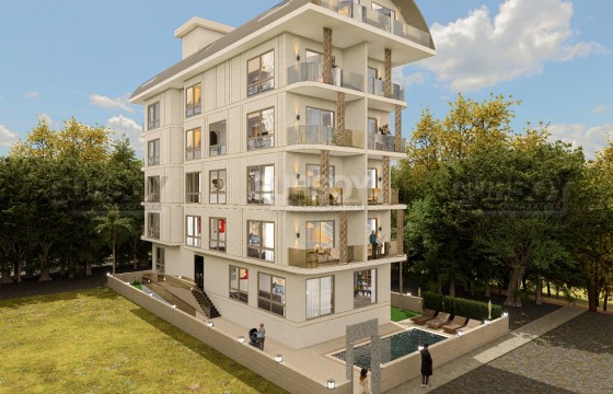 Проект премиум-класса в 50 метрах от пляжа Клеопатры, центр Аланьи в Турции - фото 2