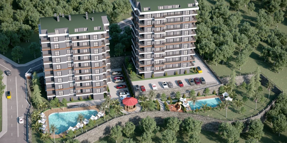 Новая квартира 1+1 в современном комплексе в районе Авсаллар в Турции - фото 5