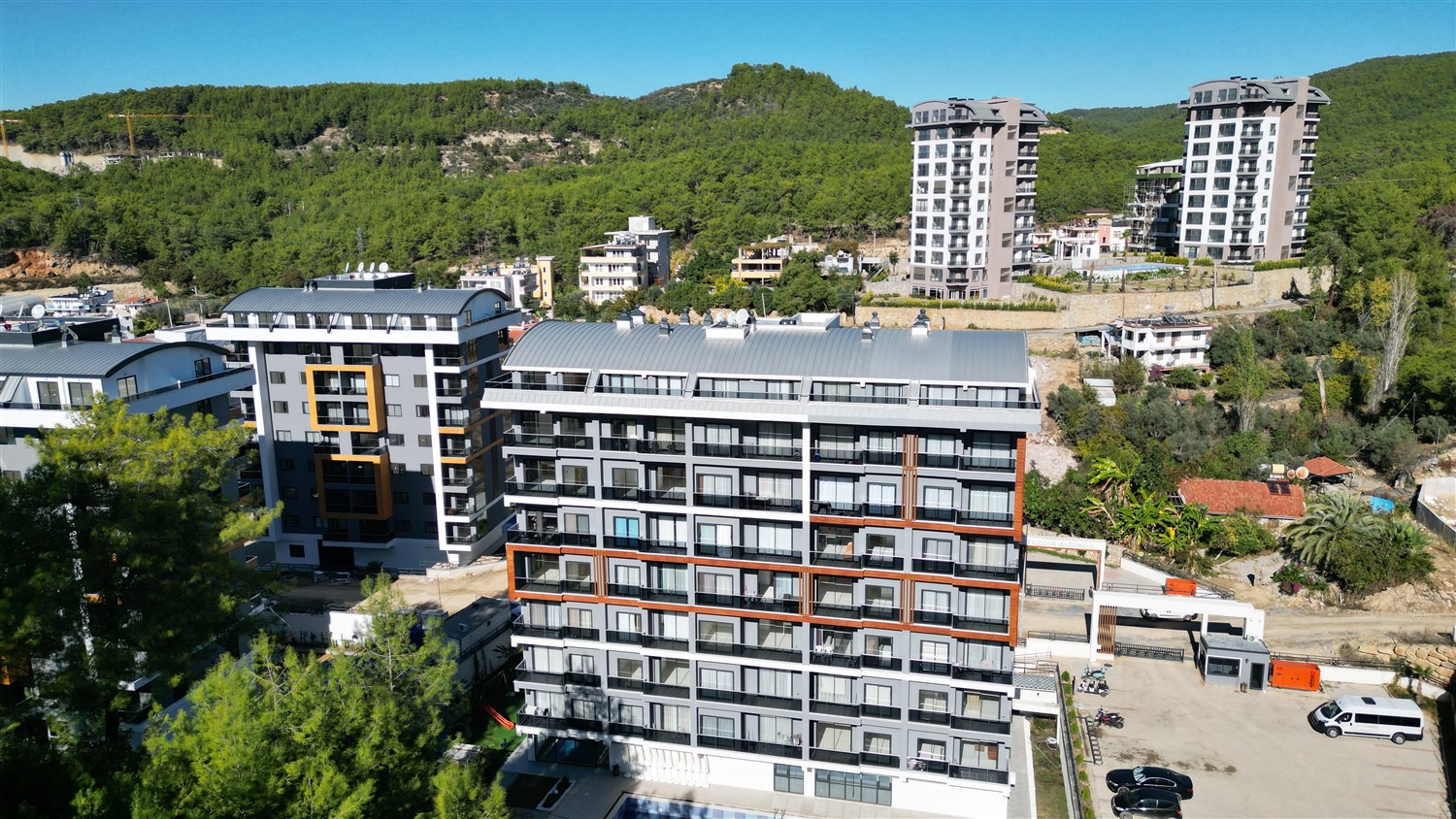 Квартира с мебелью 1+1 в уютном комплексе в лесу, Авсаллар в Турции - фото 3
