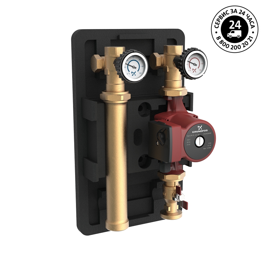 Насосная группа HEATMIX D25 UPS 40  Rp 1"/ G 1 1/2" Grundfos