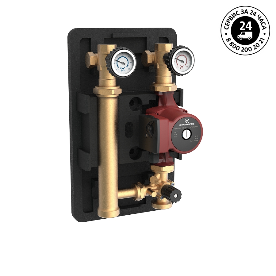Насосная группа HEATMIX M25 UPS 80 Rp 1"/ G 1 1/2" Grundfos