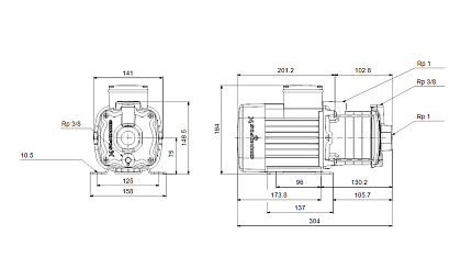 Насос CM-А 3-3 A-R-A-E-AVBE  0,46 kW 3x400V50Hz