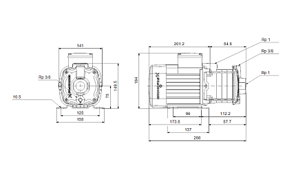 Насос CM 1-2  A-R-A-E-AQQE F-A-A-N 0,46kW  1x230V 50Hz
