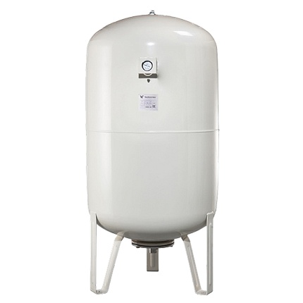Бак мембр.верт. CW-LV 50  25bar -10 °C / + 99 °C 1" на ножках c манометром (серый)