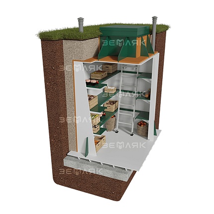Погреб ЗЕМЛЯК Стандарт 1200x1200x2500 мм