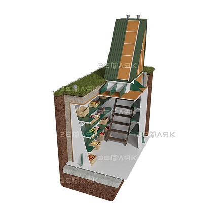 Погреб ЗЕМЛЯК Комфорт Плюс 1500x1500x2500 мм