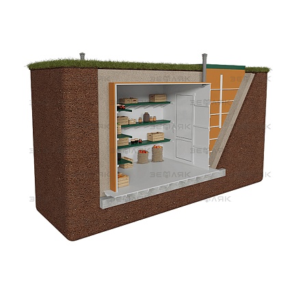 Погреб ЗЕМЛЯК Премиум 1500x1500x2500 мм