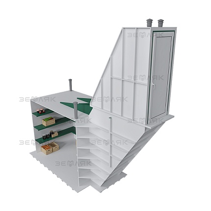 Погреб ЗЕМЛЯК Премиум Плюс 1500x1500x2500 мм