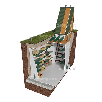 Погреб ЗЕМЛЯК Премиум Плюс 2500x2000x2500 мм