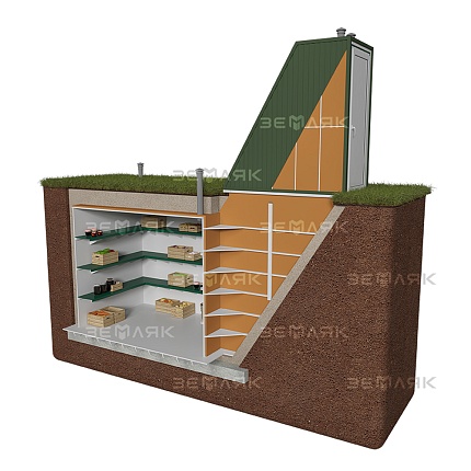 Погреб ЗЕМЛЯК Премиум Плюс 5500x2000x2500 мм