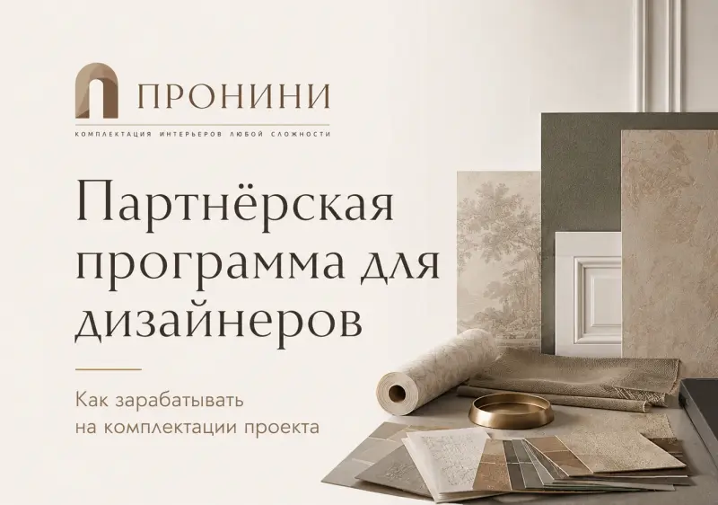 Партнёрская программа для дизайнеров: как зарабатывать на комплектации проекта