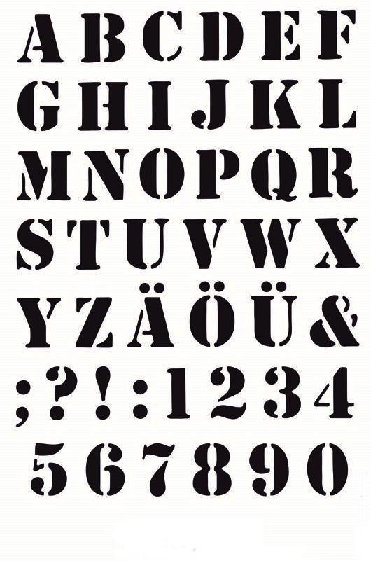 Английский трафарет