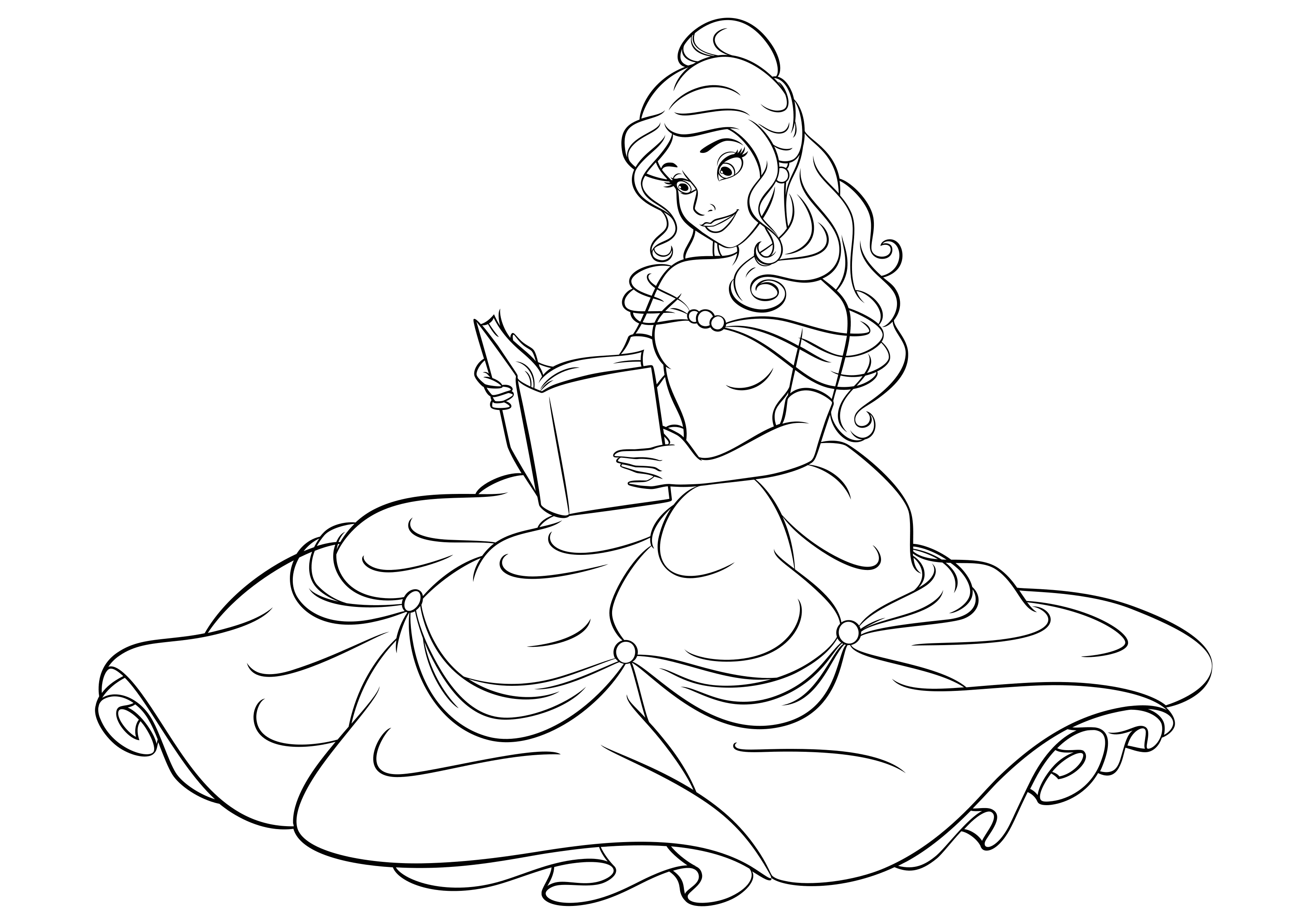 Белль с книгой