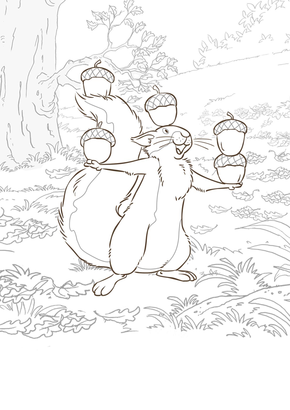 Белочка с орешками