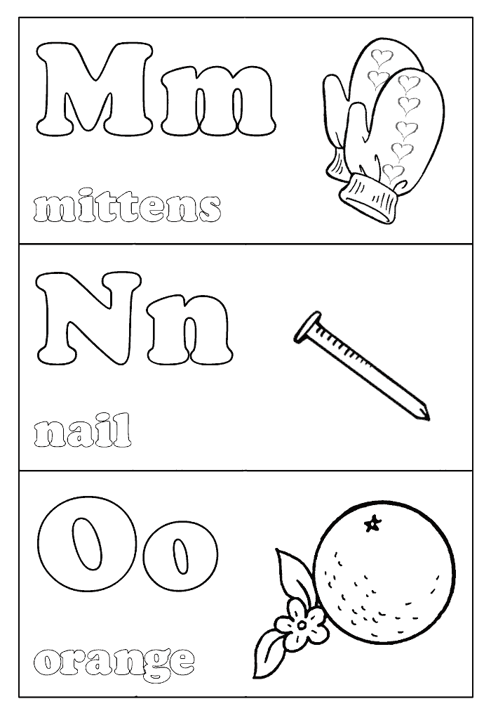 Буквы M, N, O