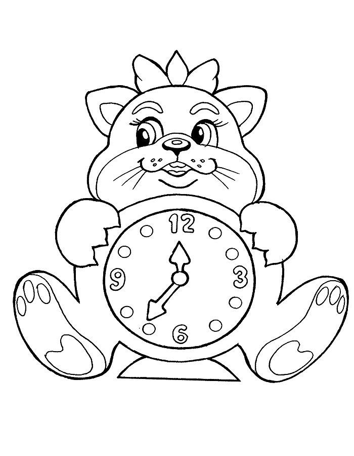 Часы-кошка