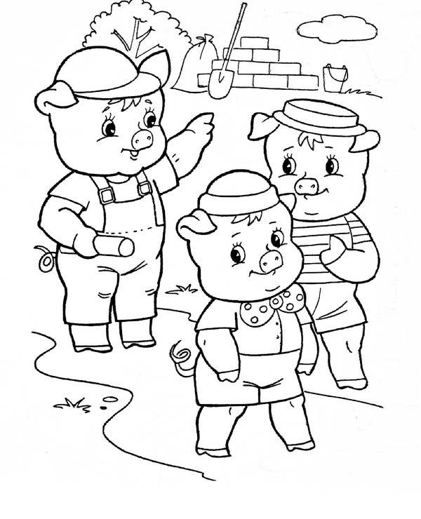 Картинка Три поросенка