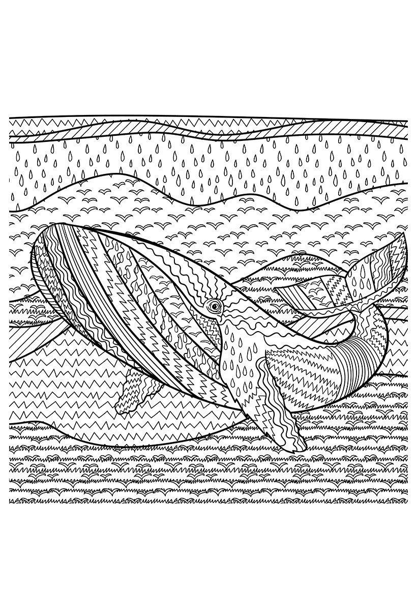 Кит в море