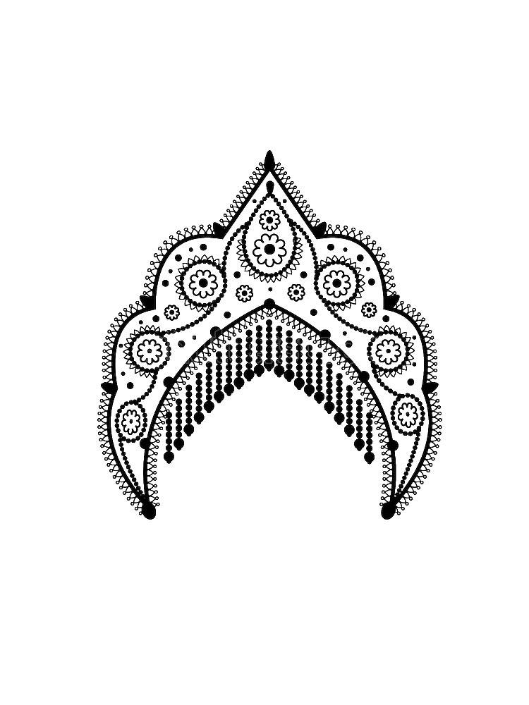 Кокошник с бахромой