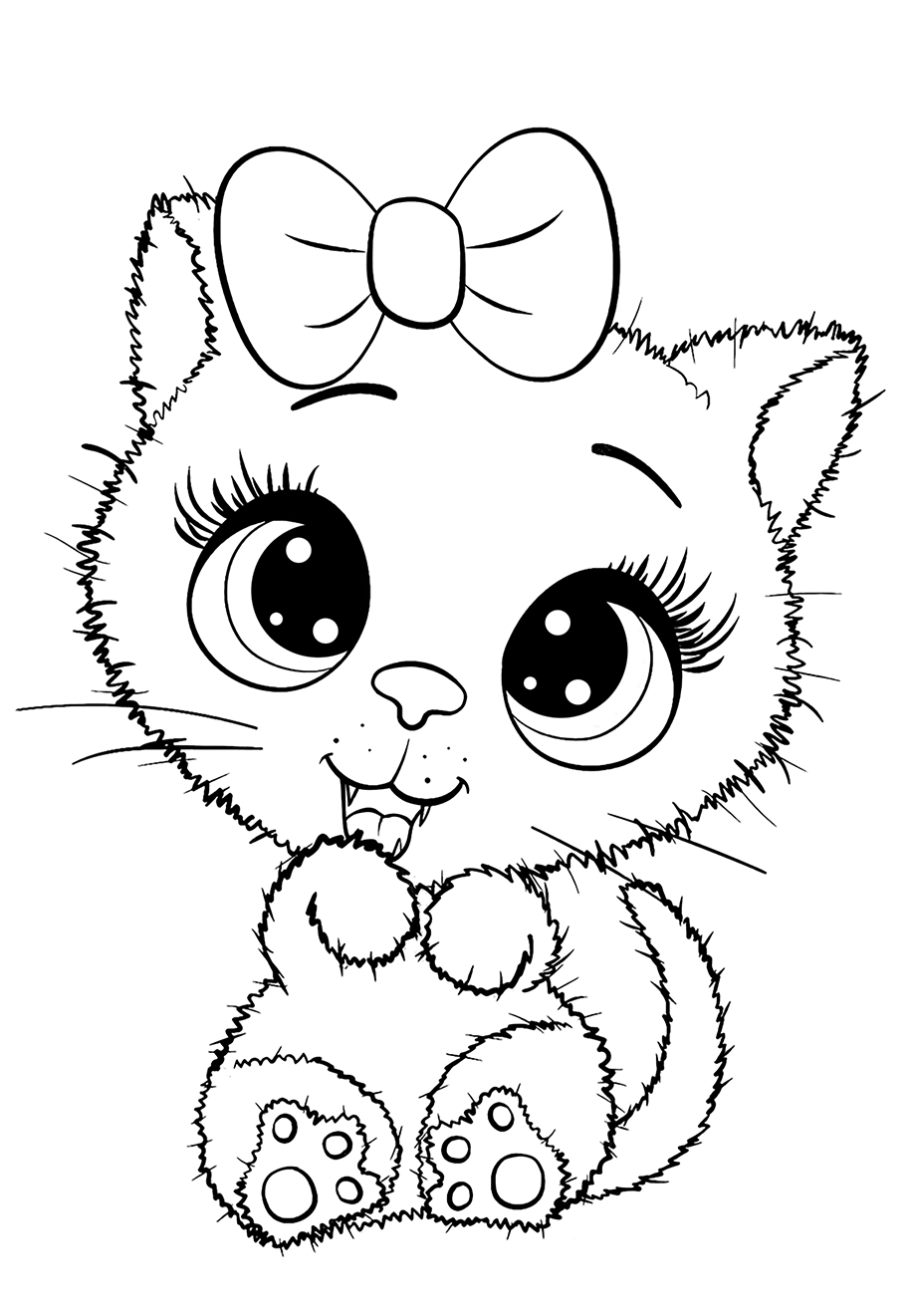 Кошка с бантиком