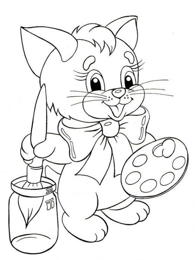 Кот художник