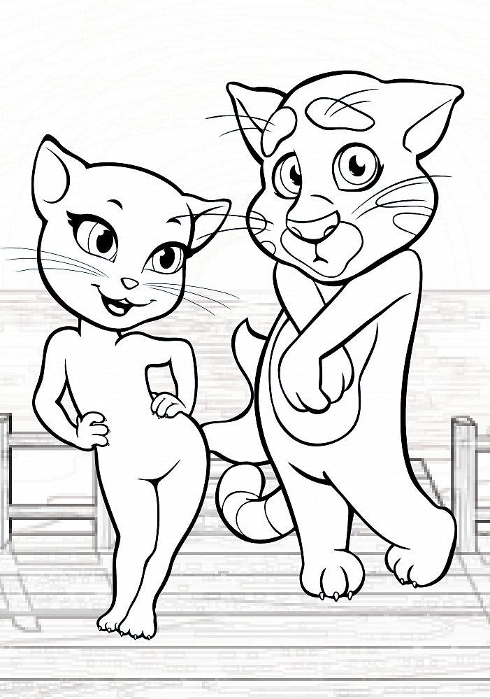 Кот Том и кошка Анжела