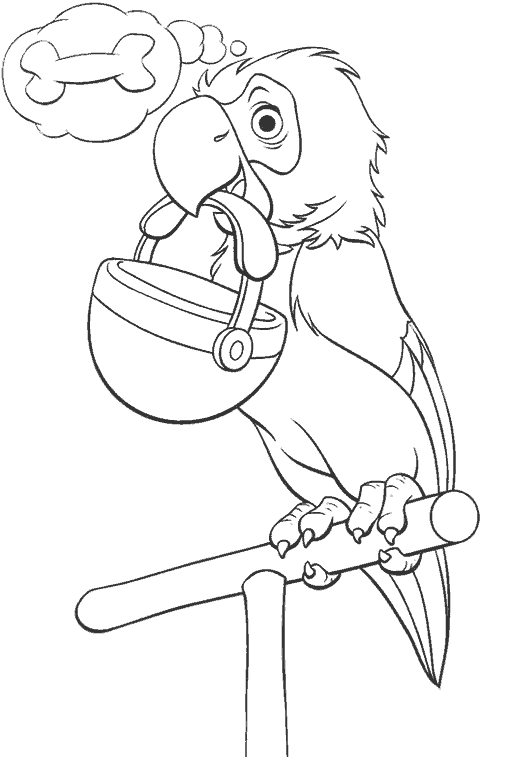 Попугай с лукошком