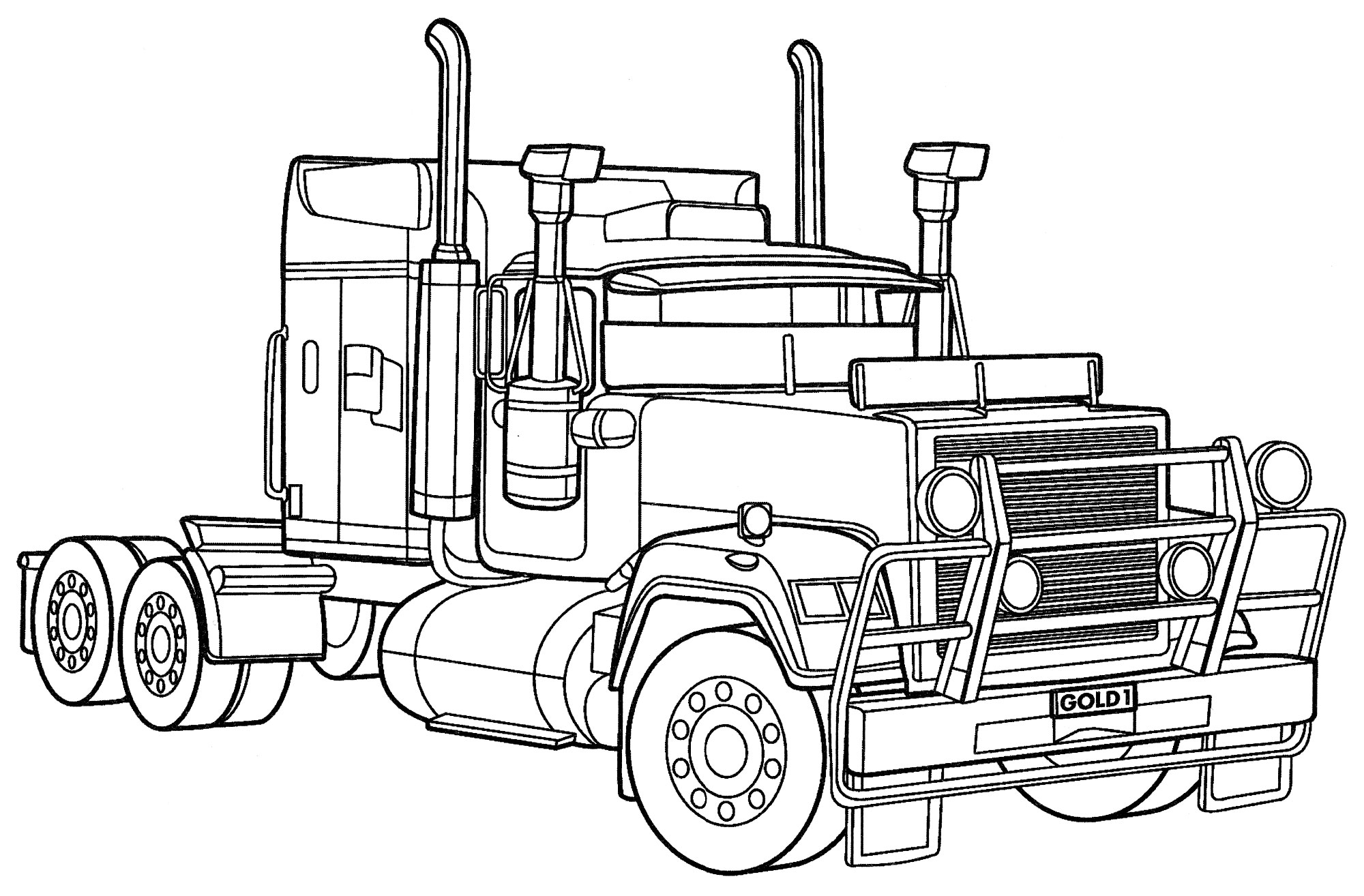 Раскраска American Oil Truck