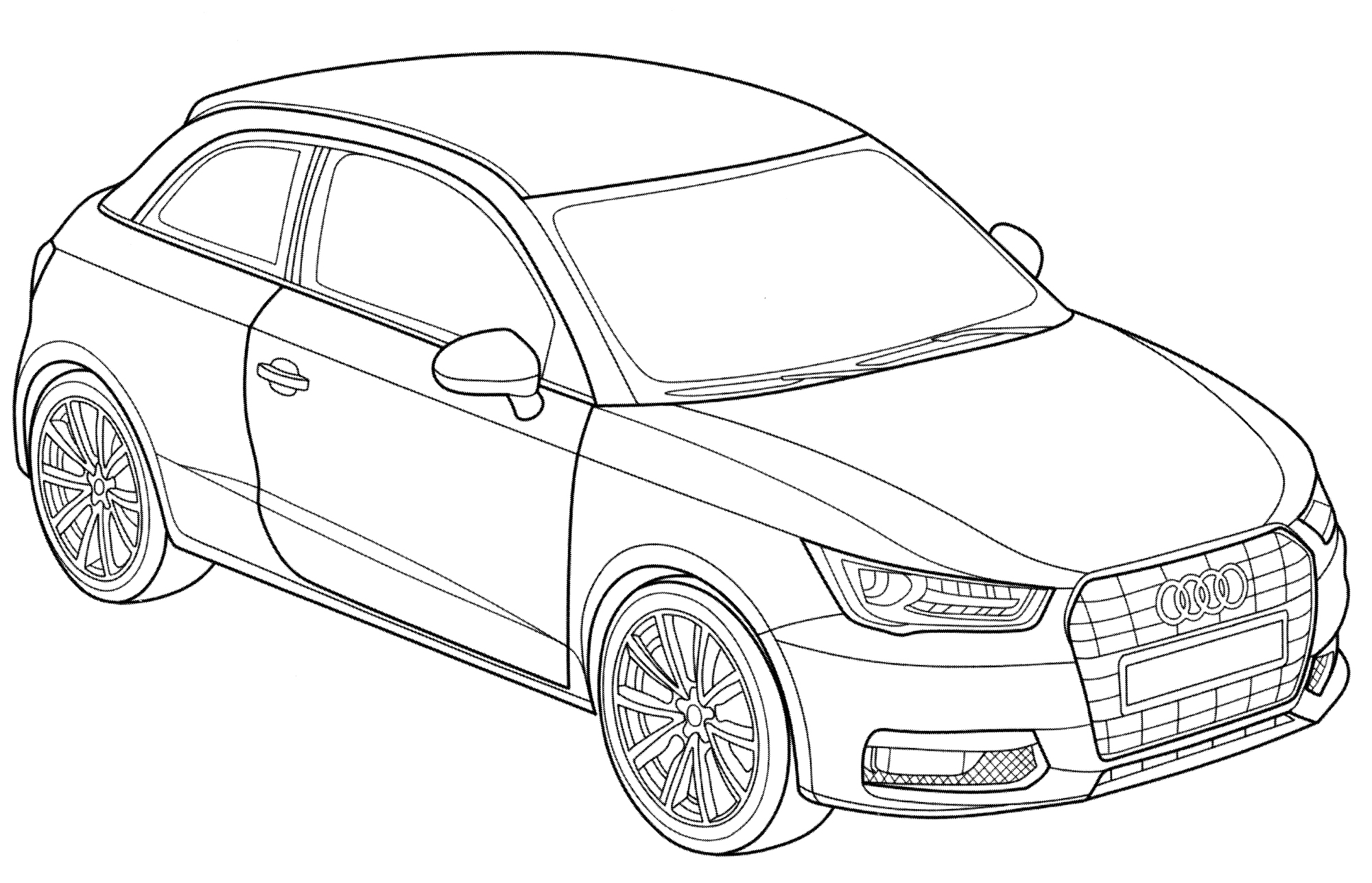 Раскраска Audi A1