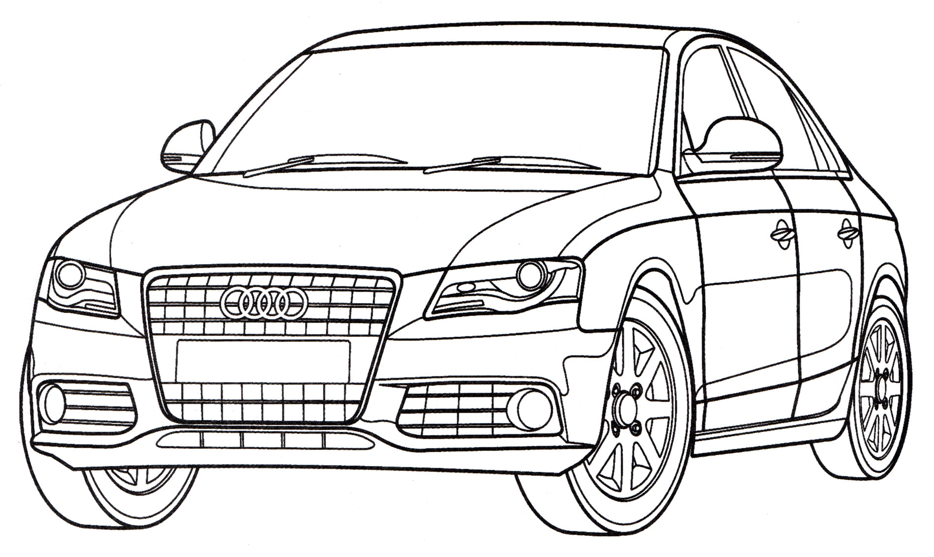 Раскраска Audi A4