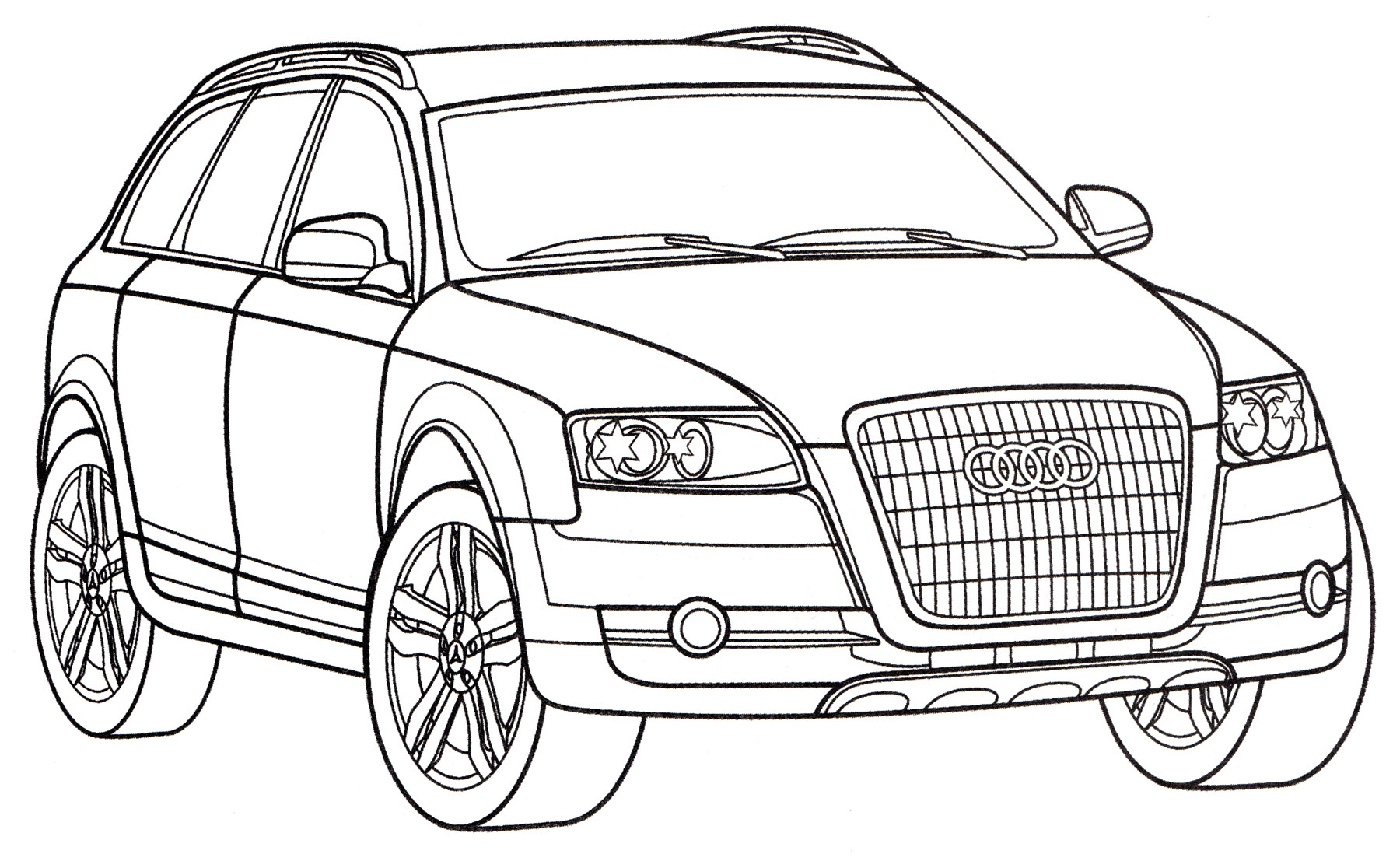 Раскраска Audi A4 Allroad Quattro