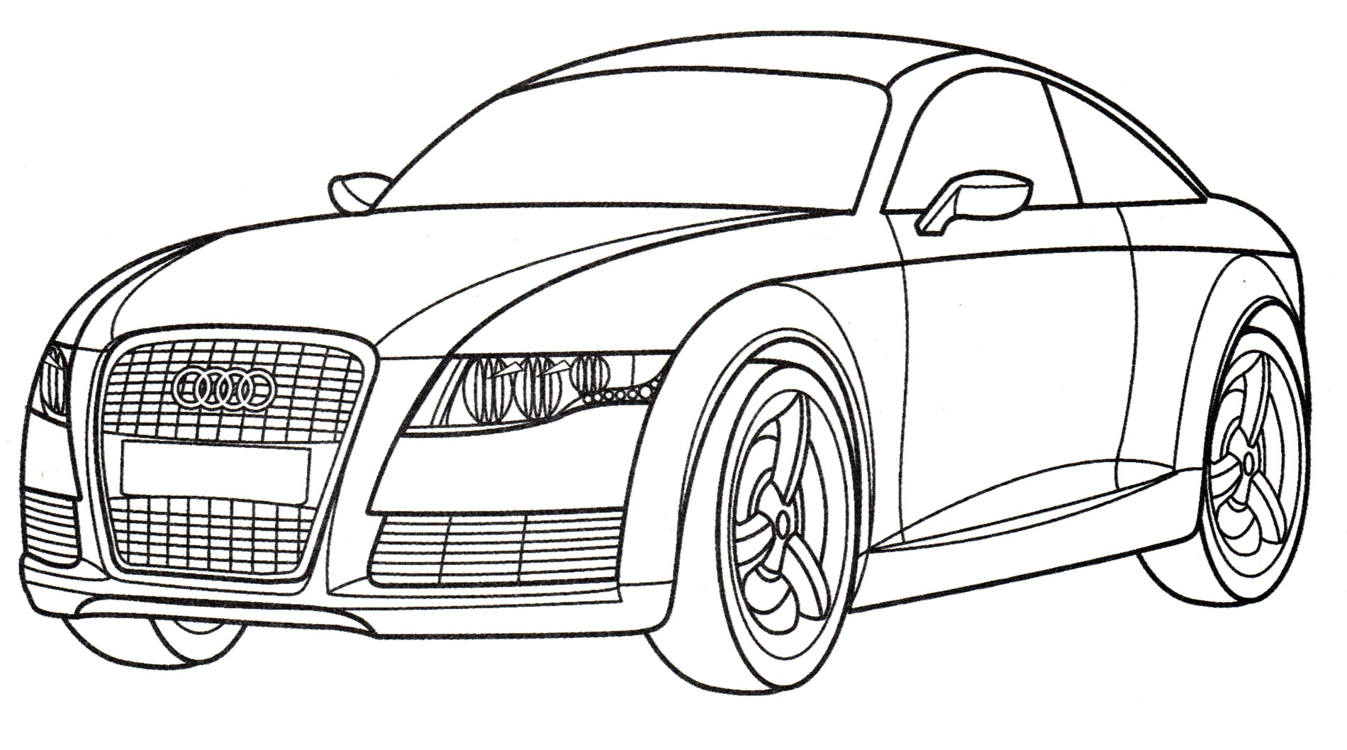 Раскраска Audi Nuvolari