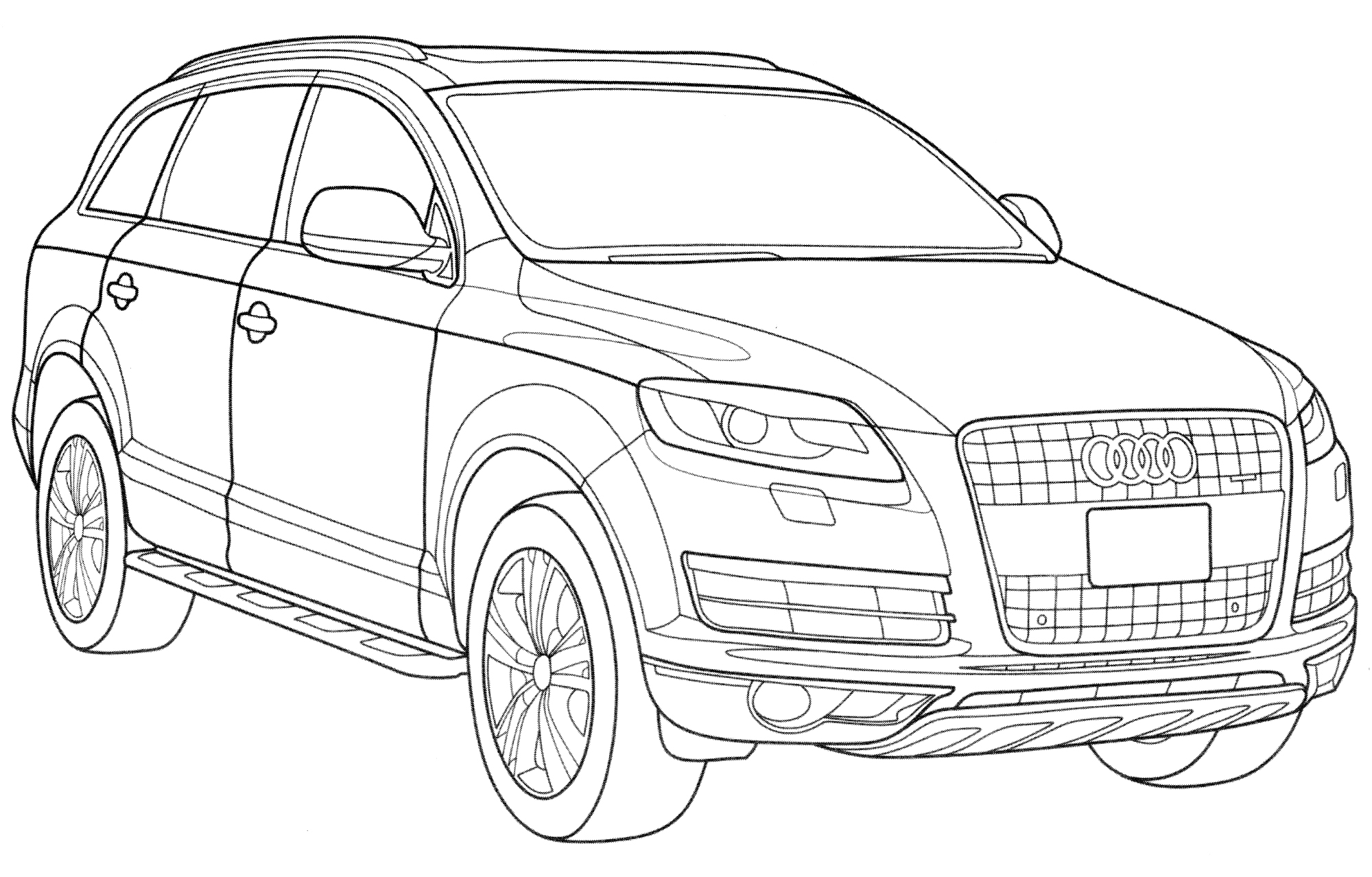 Раскраска Audi Q7 model