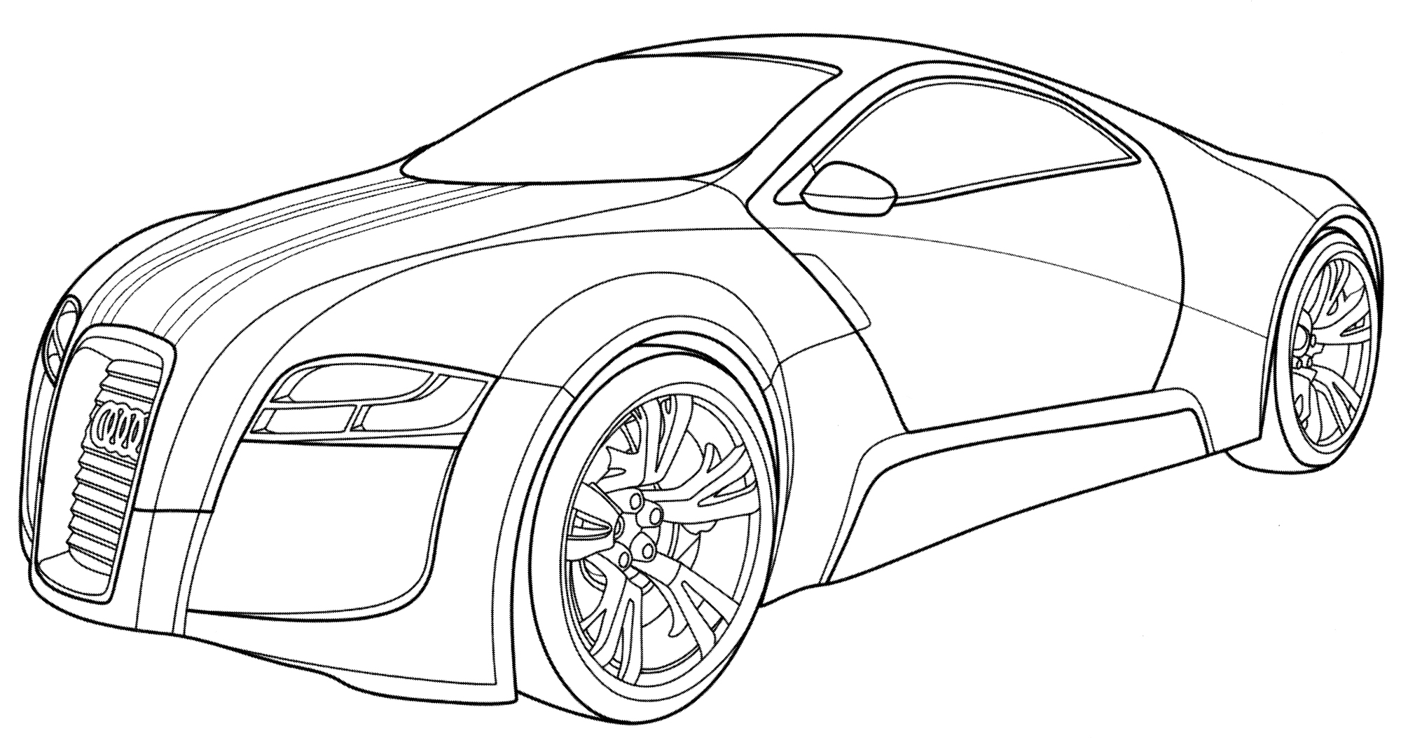 Раскраска Audi R-Zero
