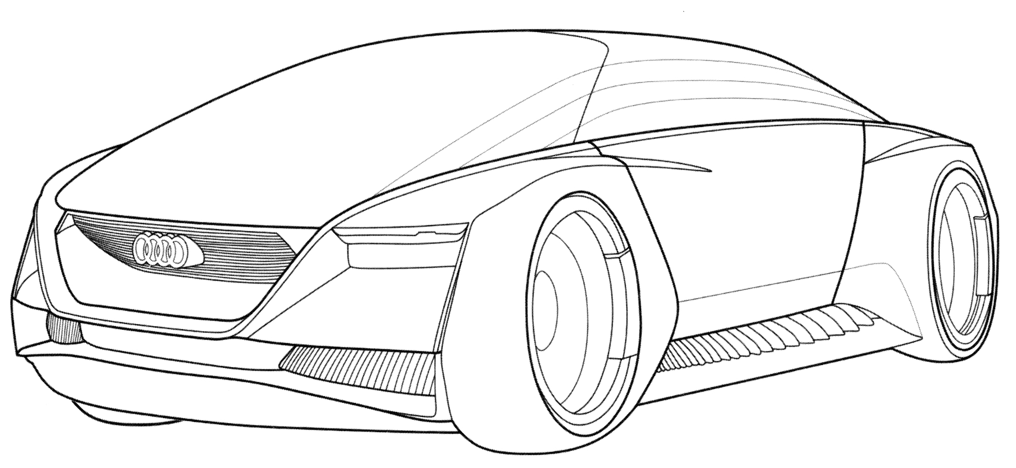 Раскраска Audi R8 film model