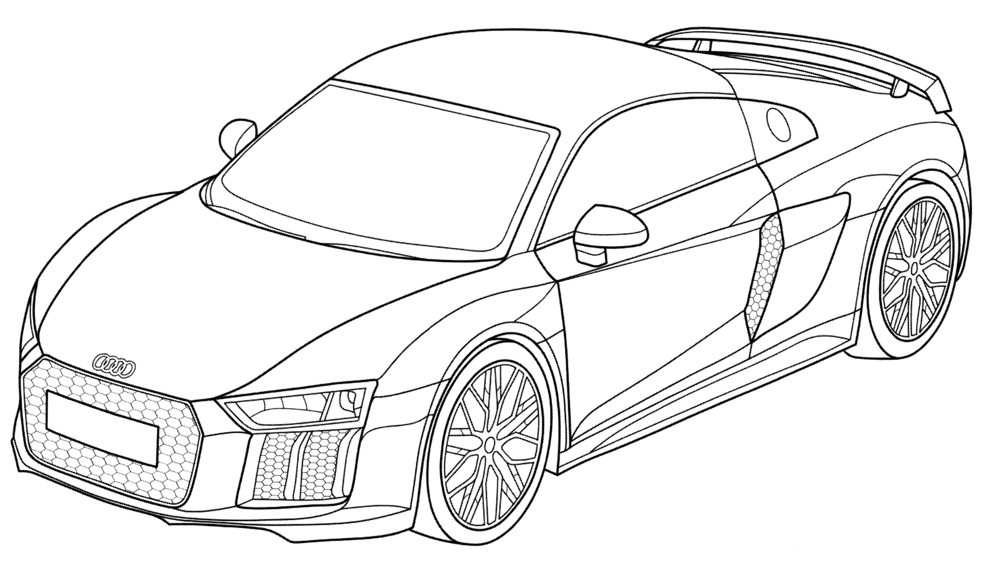 Раскраска Audi R8 model