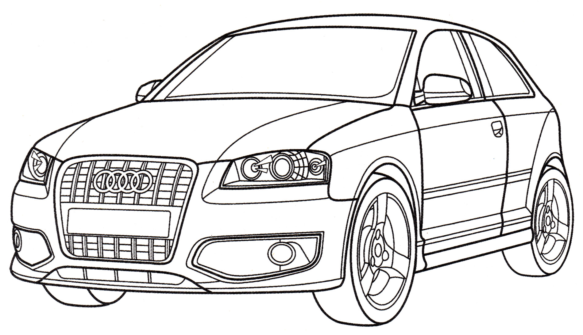 Раскраска Audi S3
