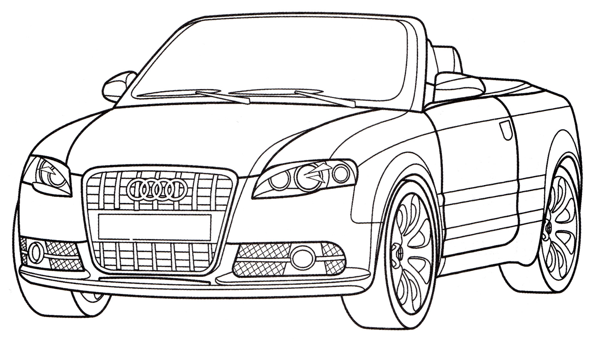 Раскраска Audi S5 Cabriolet