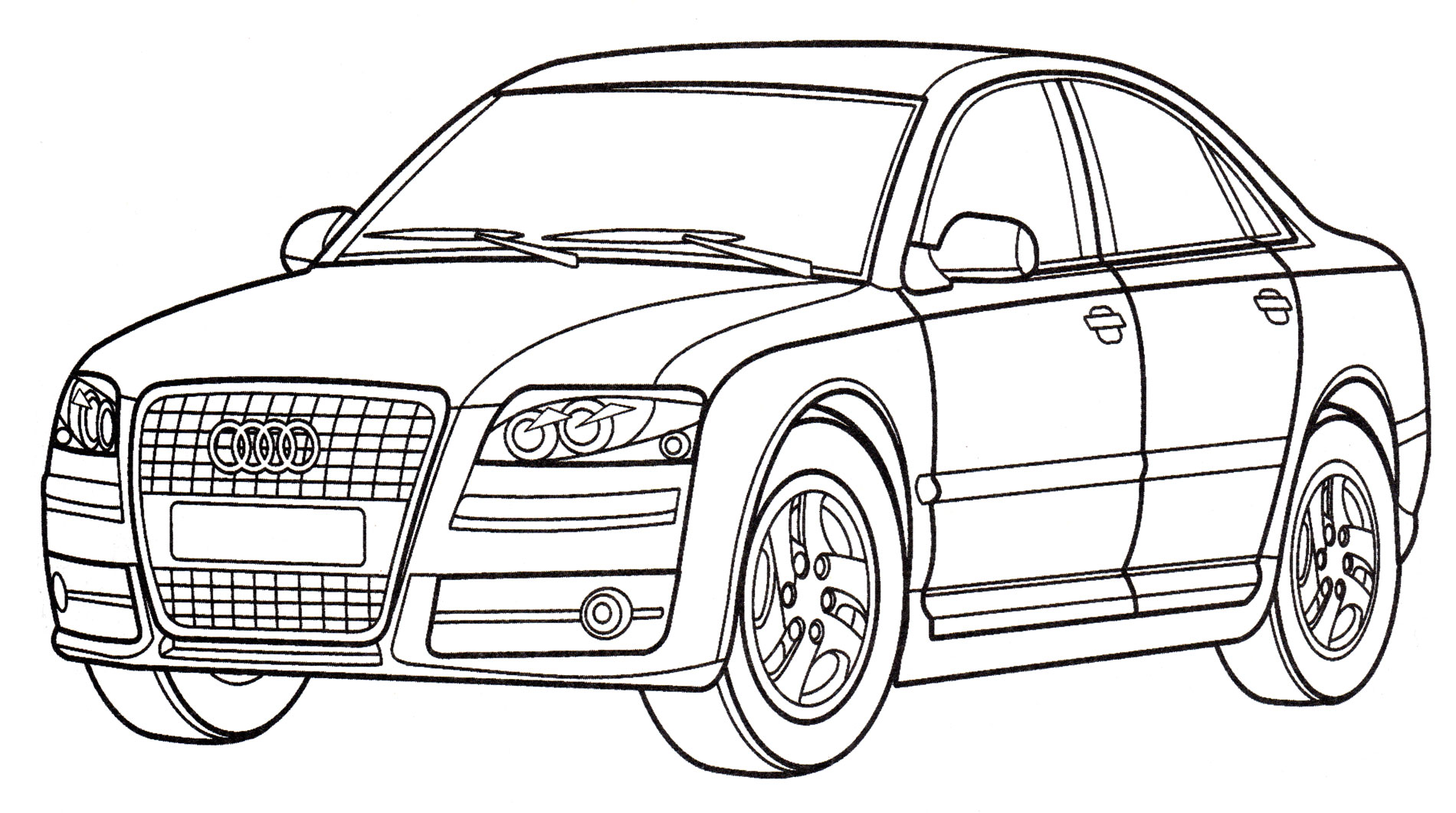 Раскраска Audi S8